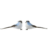 Decoris Foam Clip-on Birds Set of 2pcs 12cm - Sky Blue